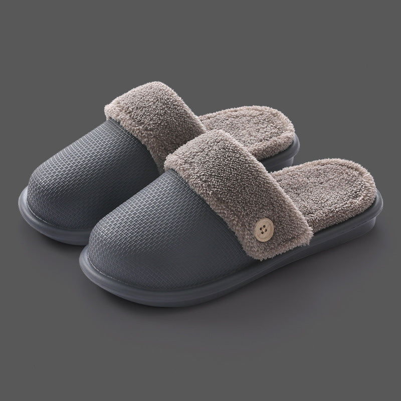Home non-slip thick warm and comfortable EVA waterproof cotton slippers for men