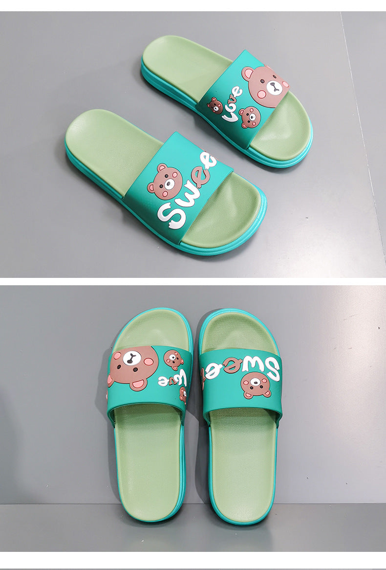 Household indoor silent non-slip deodorant slippers