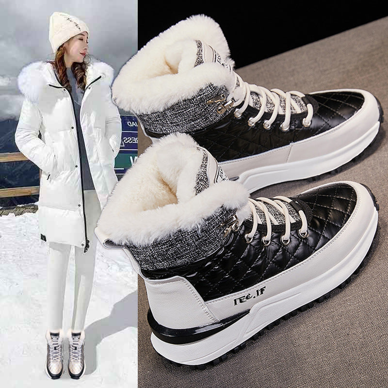 Ladies Thick-soled And Velvet Thick Warm Cotton Boots