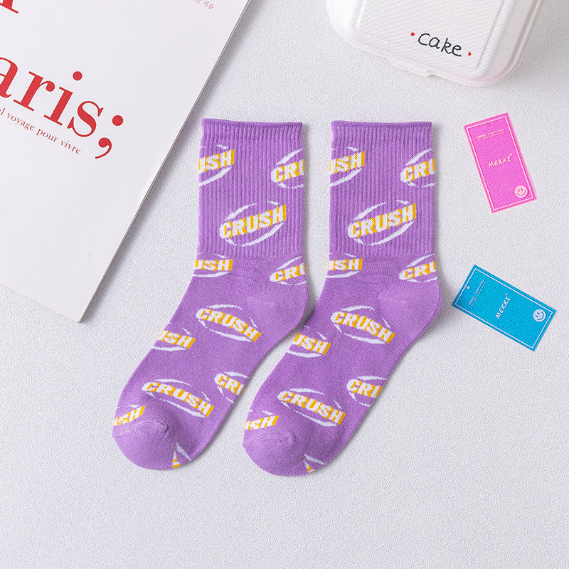Spring Summer Street Letter Ins Sporty Women's Socks