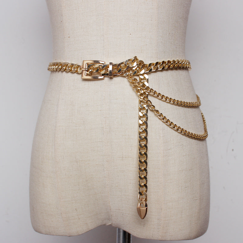 Metal chain belt