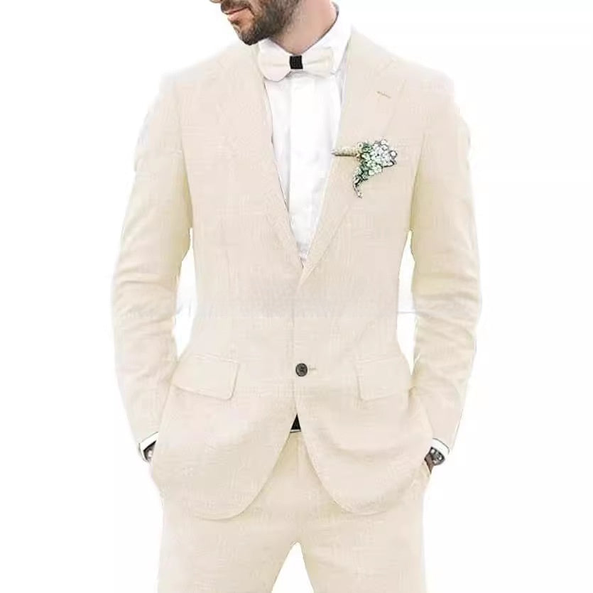 Men's Suit Linen Suit Wedding Party