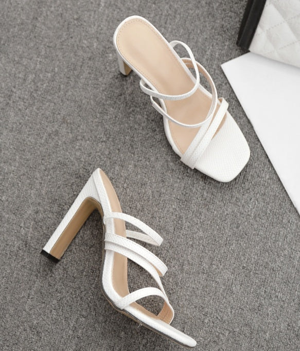 High-heeled sandals
