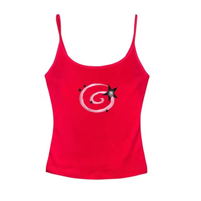 Women's Pattern Print Slim Fit Short Dacron Camisole