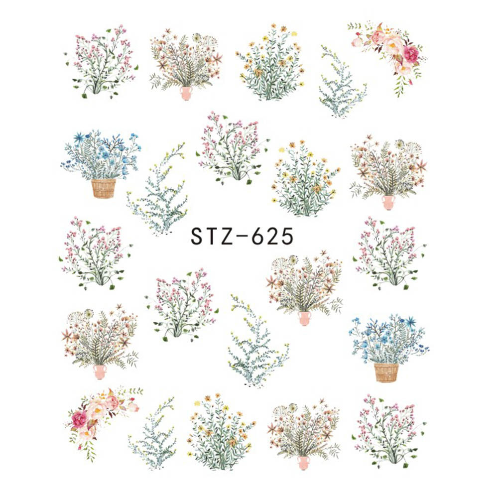 Nail Sticker Butterfly Flower Water Transfer Decal Sliders for Nail Art Decoration Tattoo Manicure Wraps Tools Tip JISTZ508  1pcs