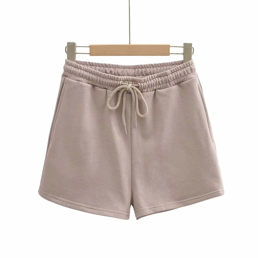 European And American Loose Pocket Drawstring Shorts