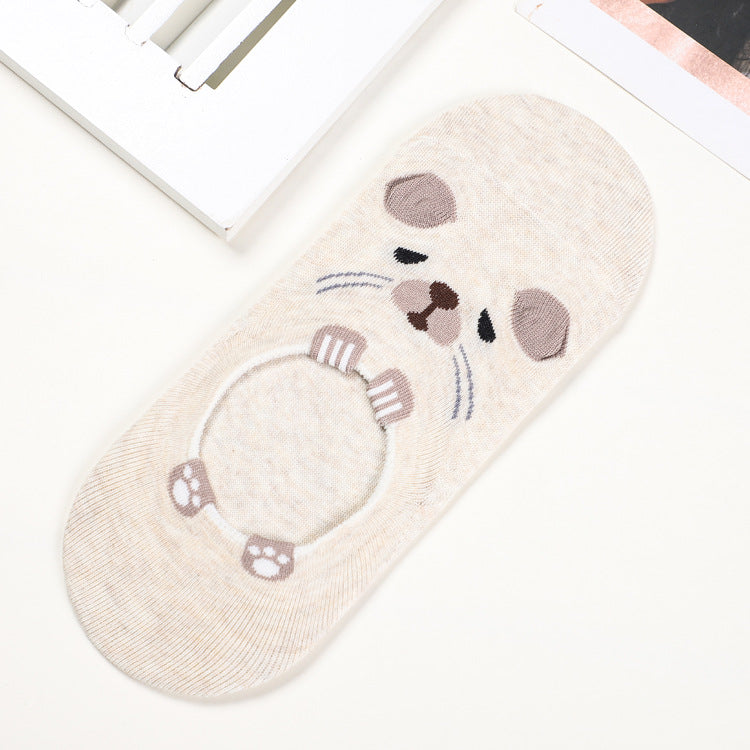Cute cartoon little mouse boat socks
