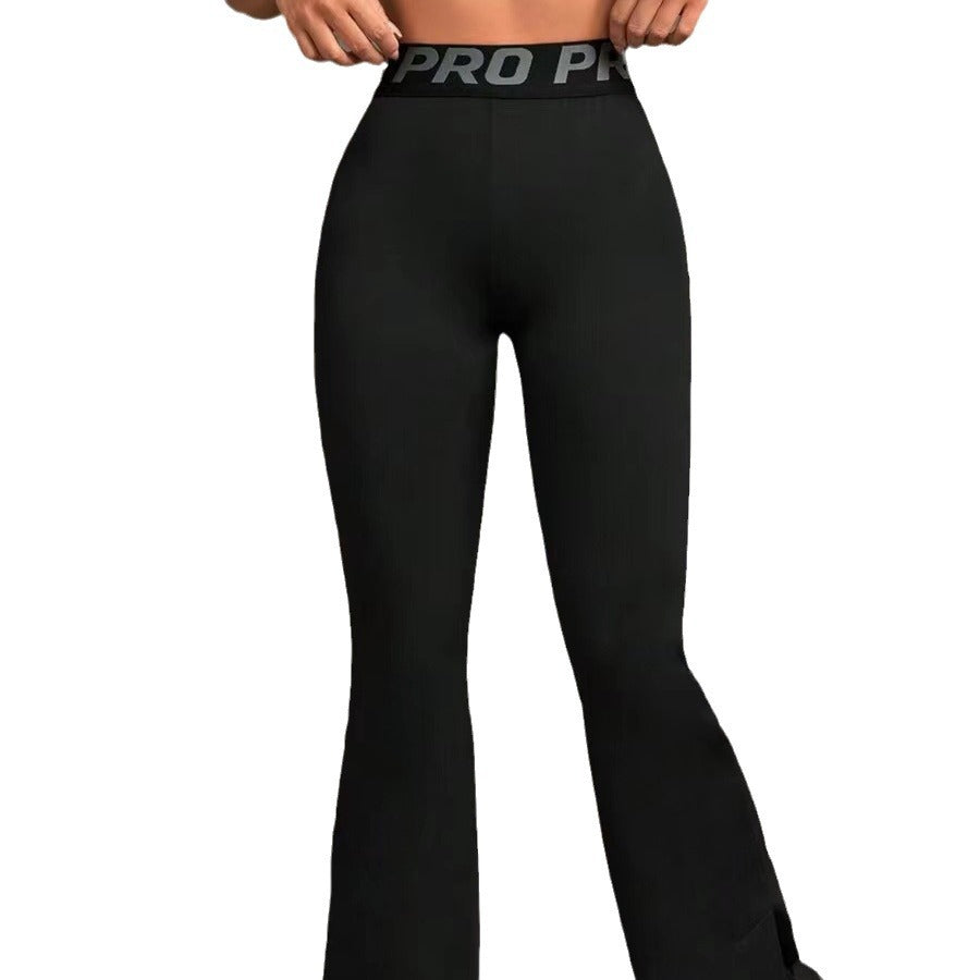 High Waist Flared Hip Raise Slimming Belly Contracting Wide Leg Pants