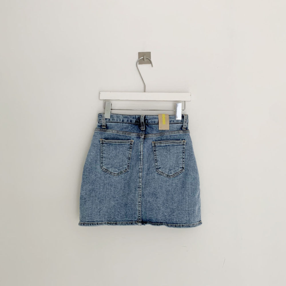 Split Notch High Waist A-Line Skirt