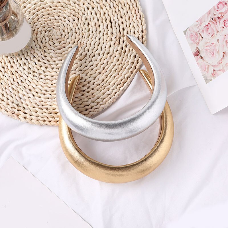 Leather Sponge Thicken Cloth Wide Side Headband