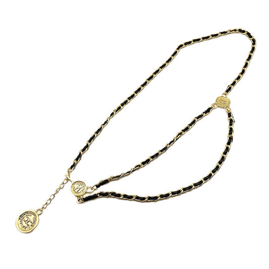 Fashion Metal Stitching Tassel Waist Chain
