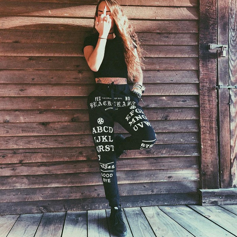 Tight black pantaloons