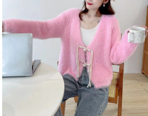 Artificial Mink Hair Short Thick Fur Top