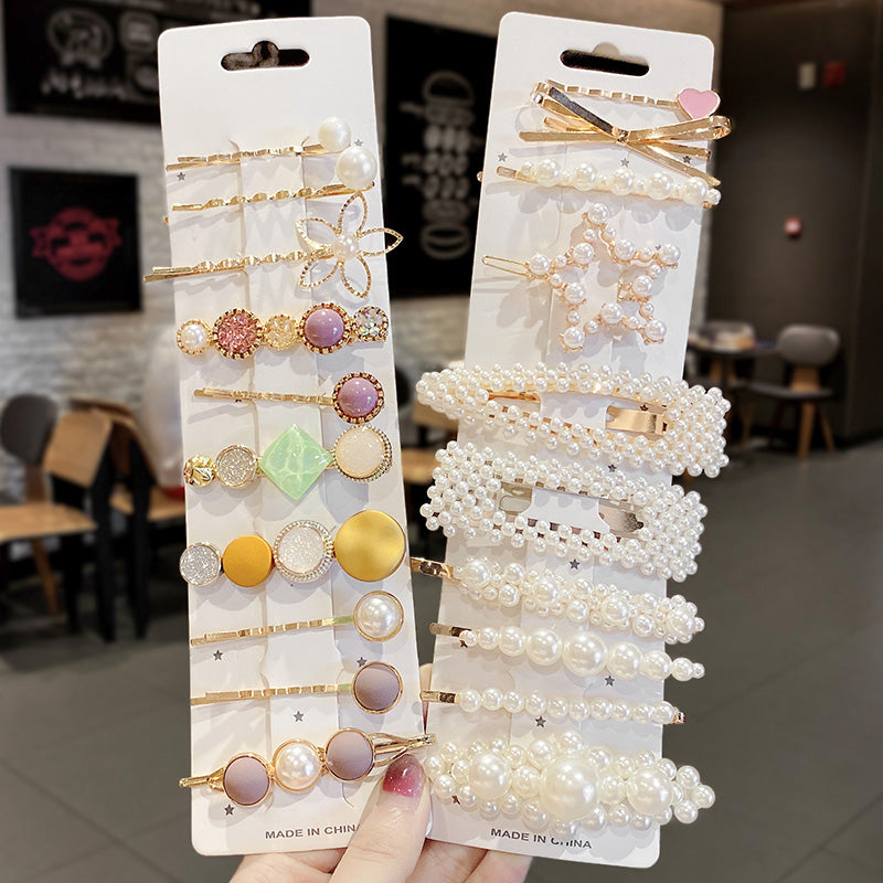 Pearl hairpin rhinestone hairpin