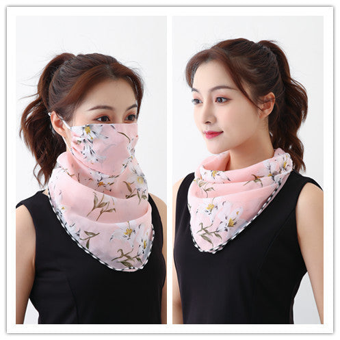 Summer outdoor riding mask driving sun shading scarf