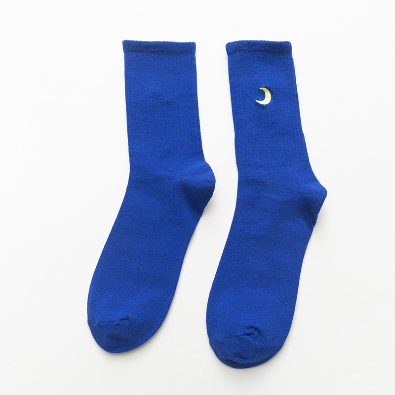 Cartoon embroidered weather tube socks