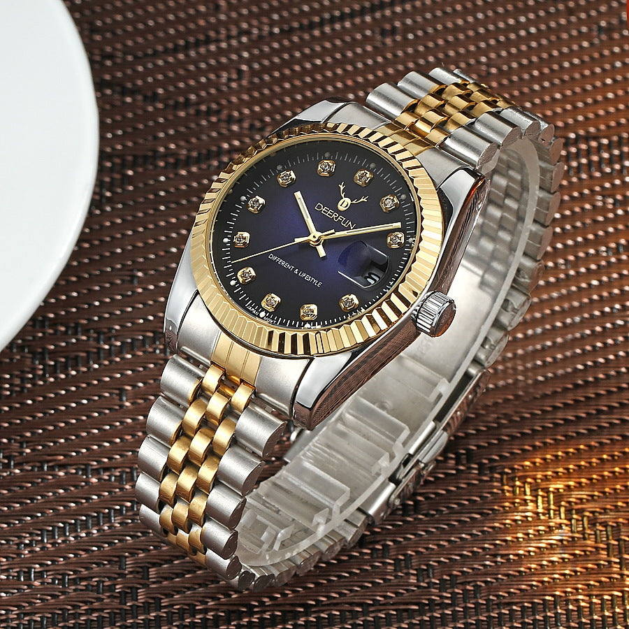 Shell watch with diamonds