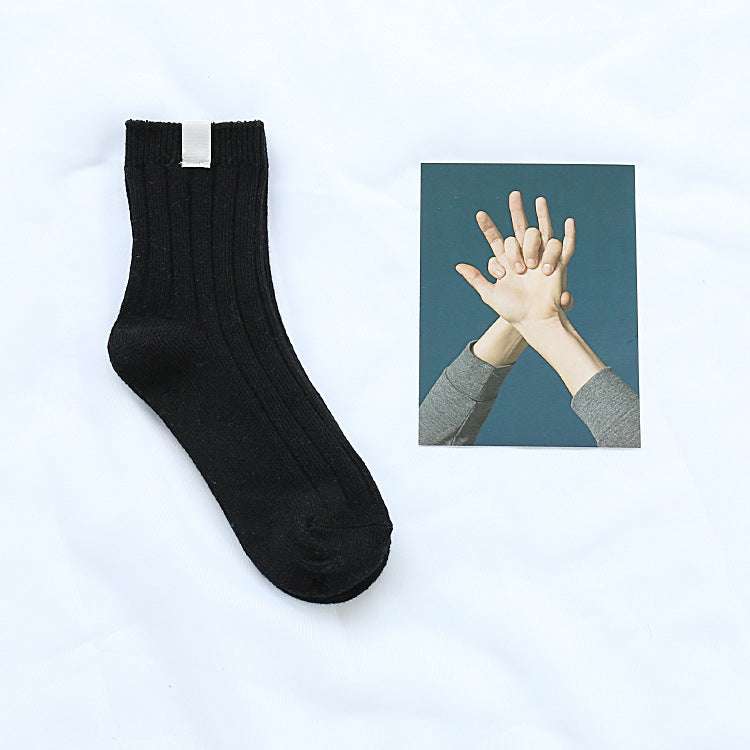 Thick cotton thread double needle pile pile socks