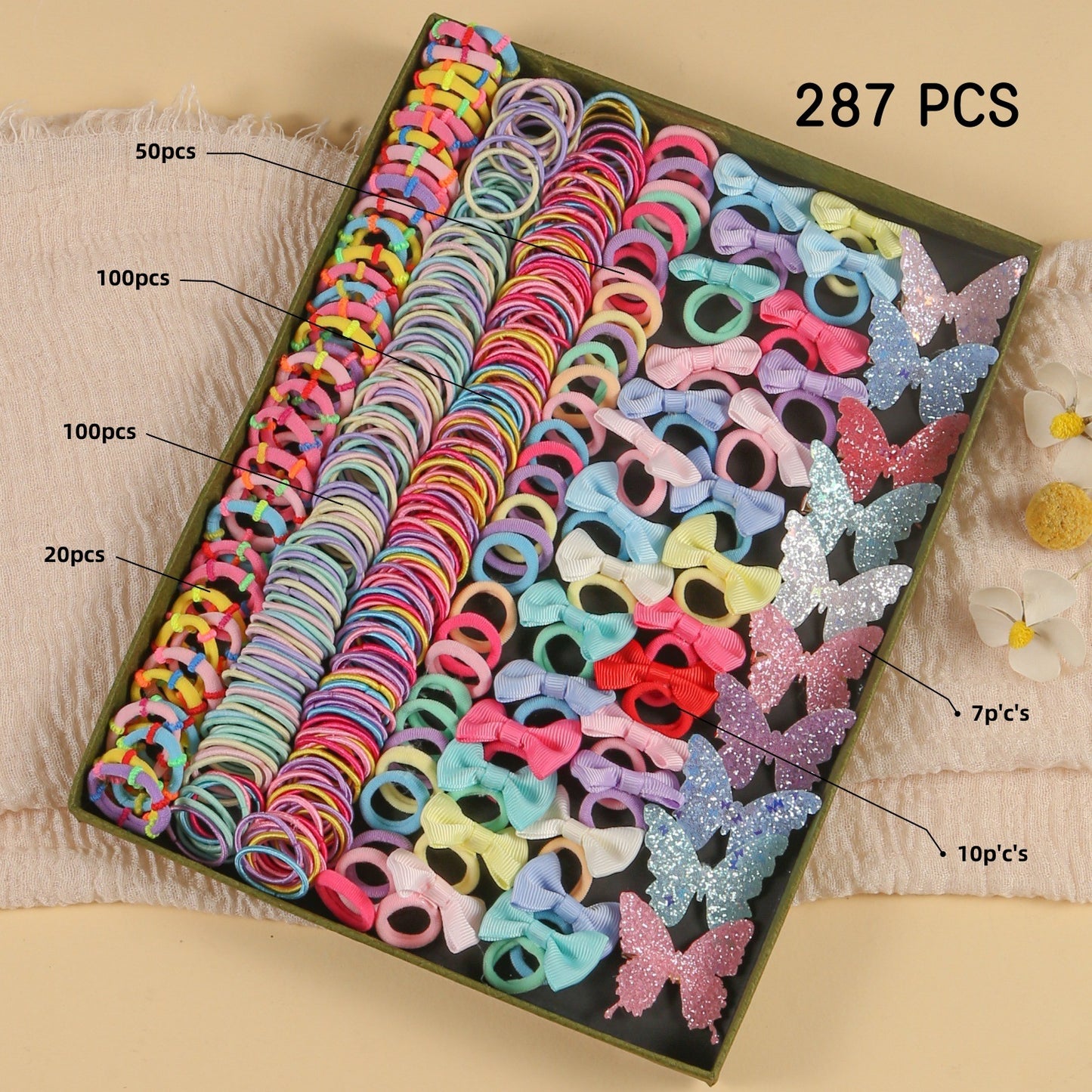Children Hairpin Headdress Suit Princess Rubber Band Hair Accessories Suit