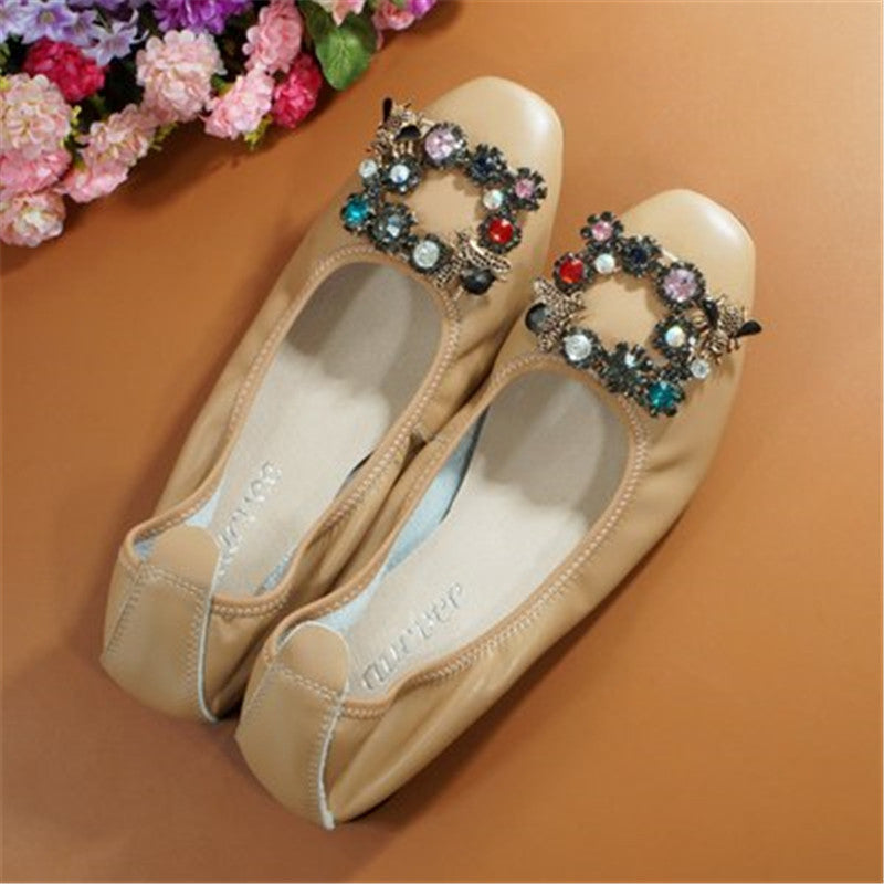 Flat Shoes With Shallow Mouth And Comfortable Low Heel