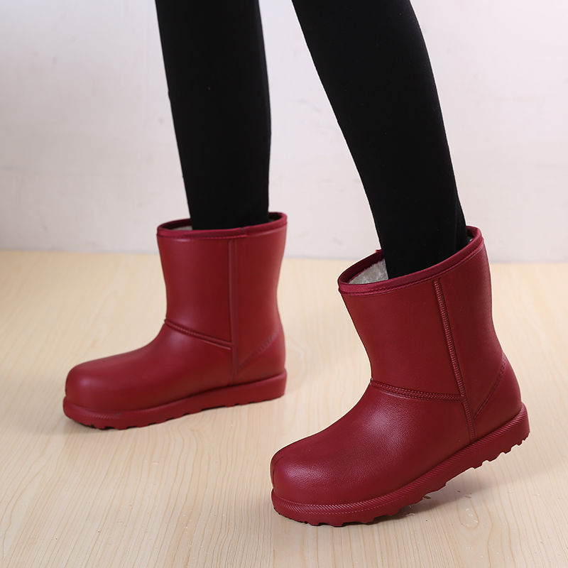 Women's Shoes Mid-calf Length Snow Boots Warm With Velvet