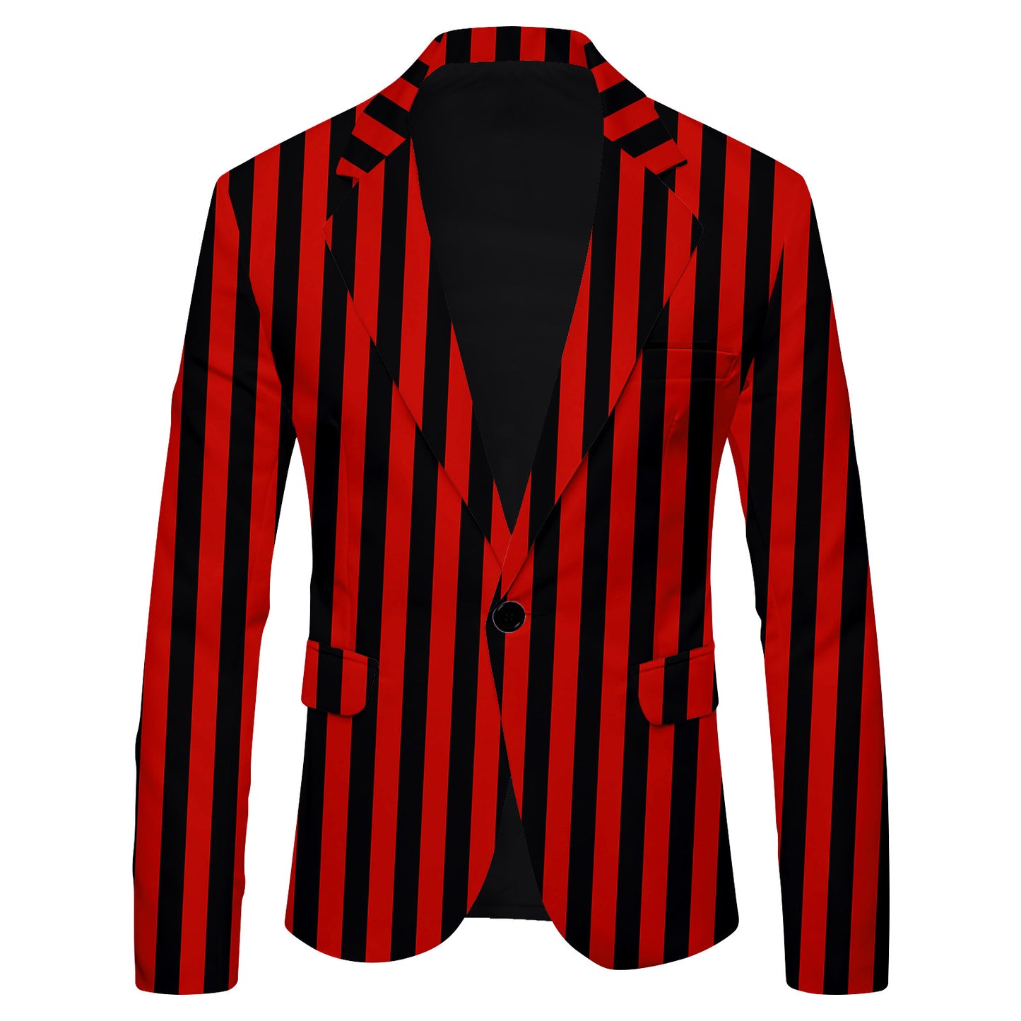 Men's Single Row One Button Polka Dot Printing Casual Suit Jacket