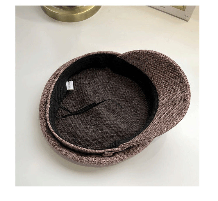 Women's Fashion Thin Linen Navy Hat