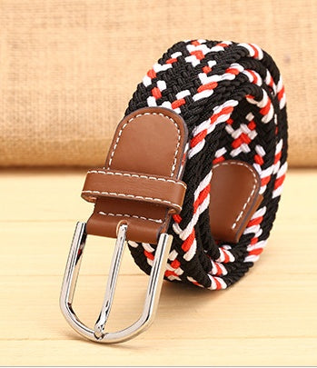Elastic woven elastic men's belt