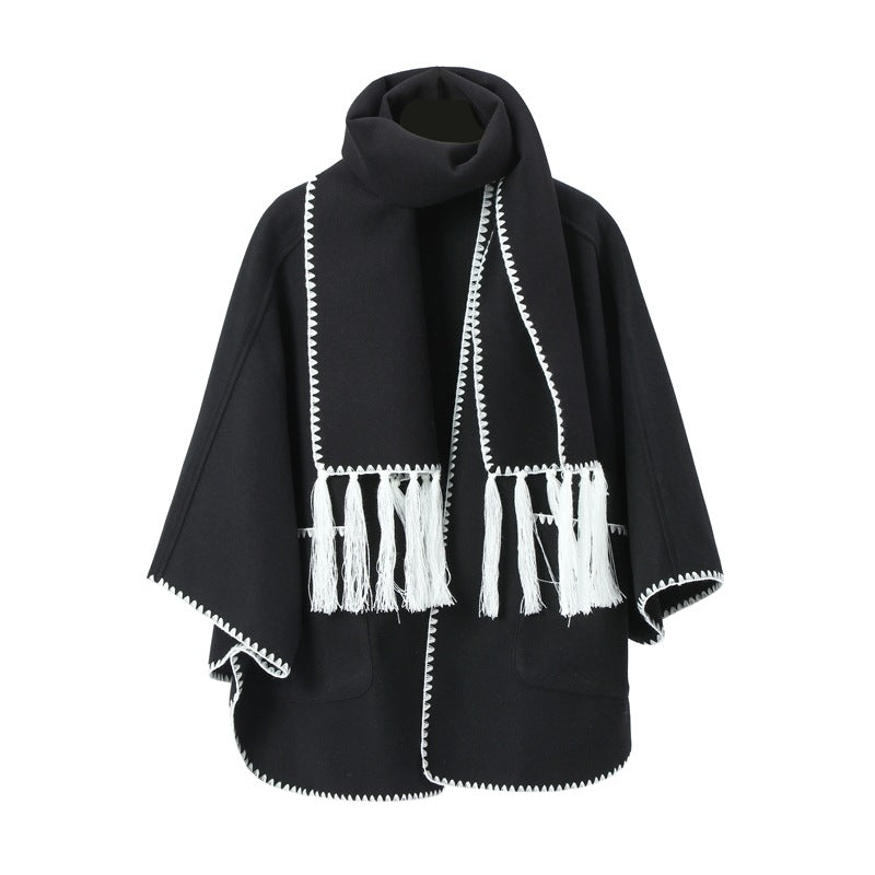 High-end Autumn And Winter Camel Pocket Shawl Scarf