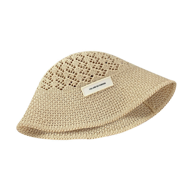 Hollow Out Bucket Hat Women's Summer Thin Breathable Korean Style
