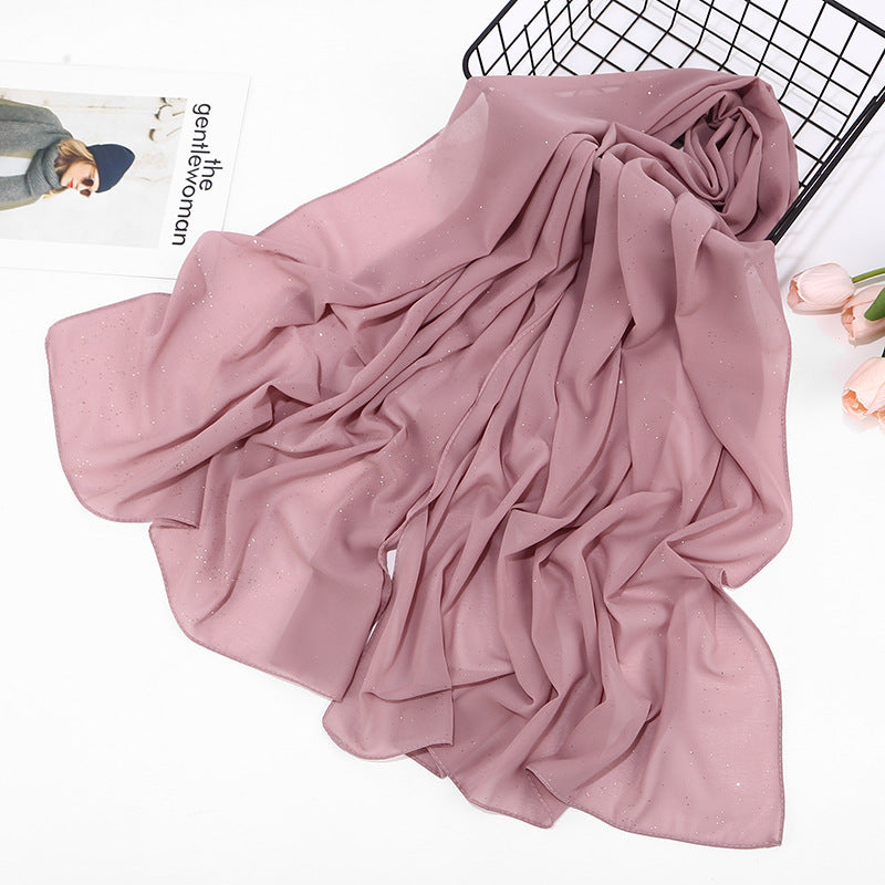 Paljetteret Perle Chiffon Turban