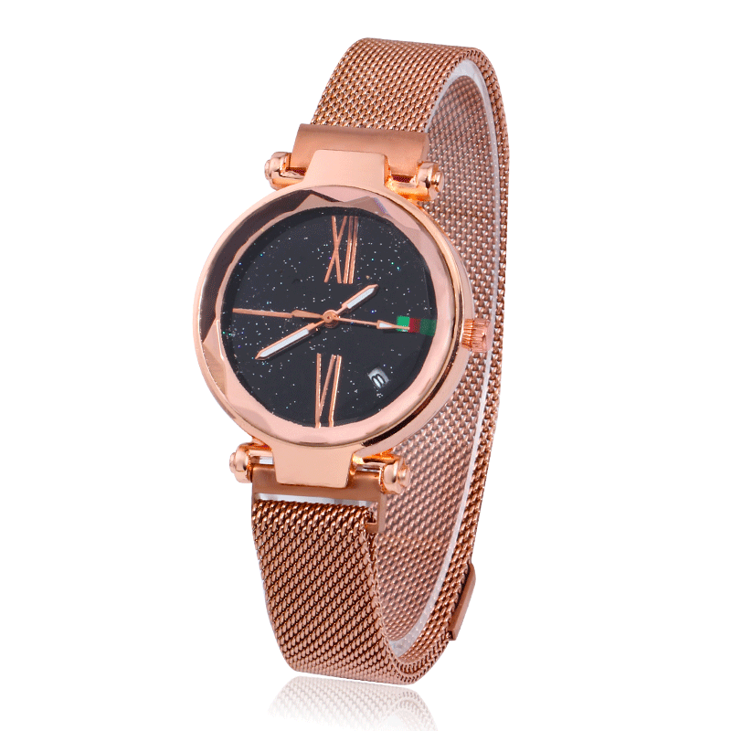 cross-border explosion models Milan magnets starry sky calendar magnet watch fashion Europe and the United States with a quartz watch