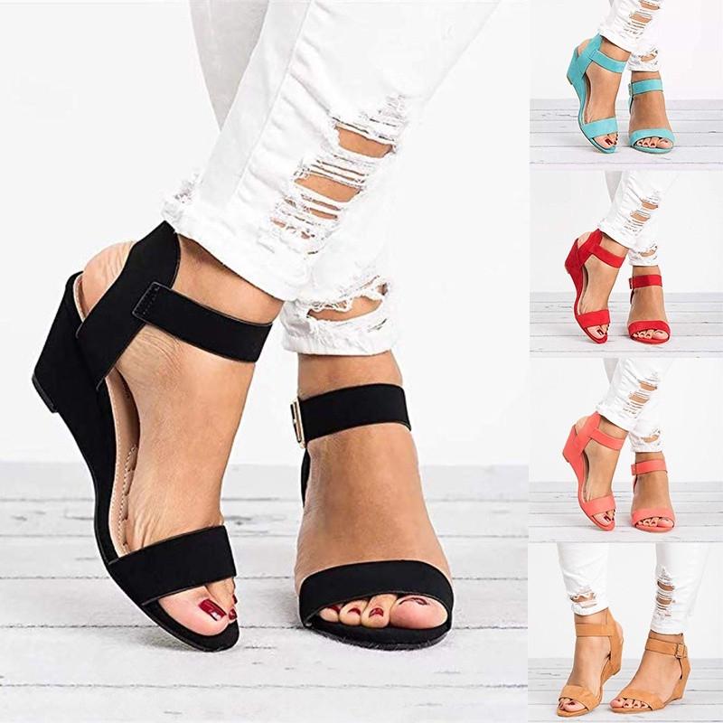 Women's high-heeled wedge sandals