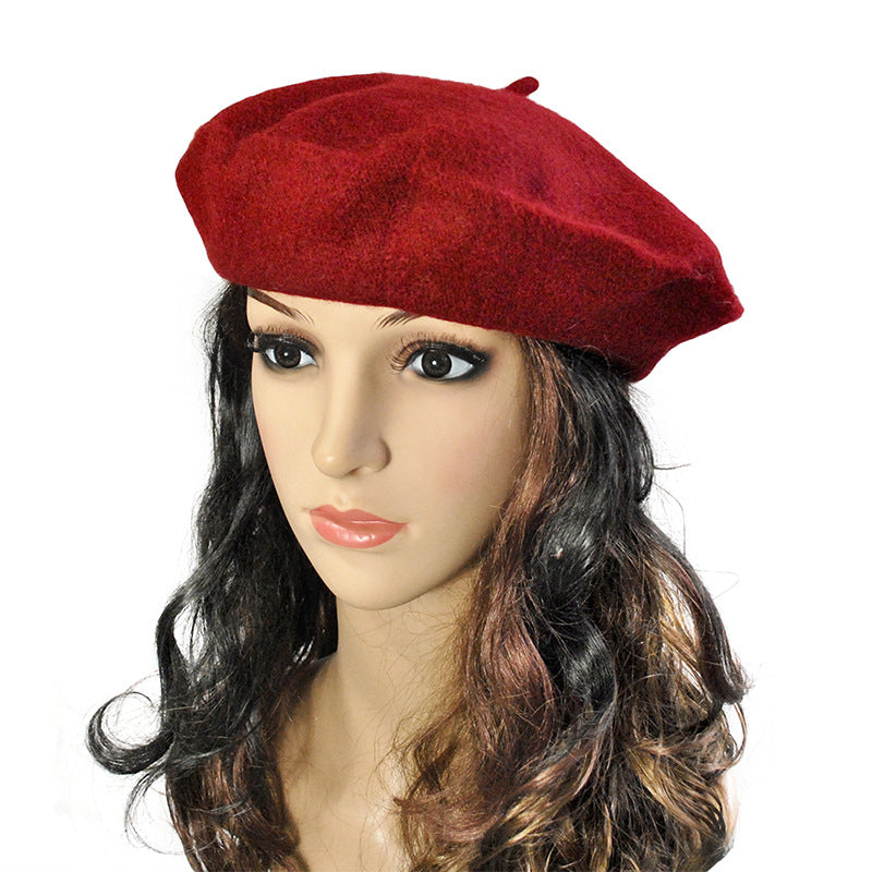 Korean Style Autumn And Winter Women's Wool Beret Hat