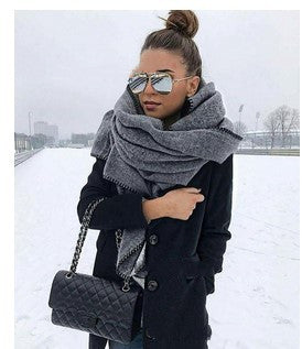 Superfine fleece windproof big scarf all-match shawl