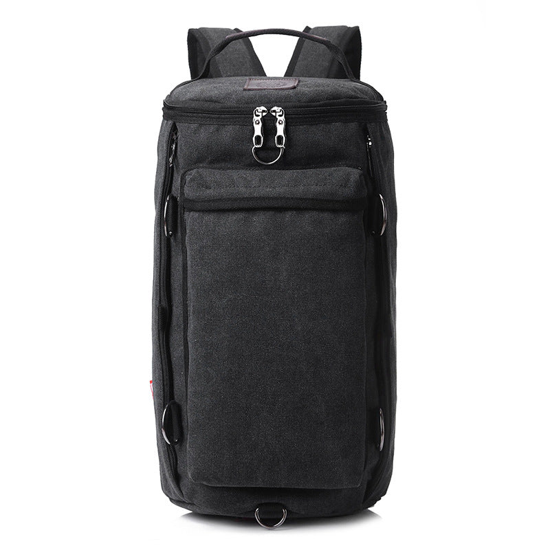 Men's canvas multifunctional large-capacity backpack