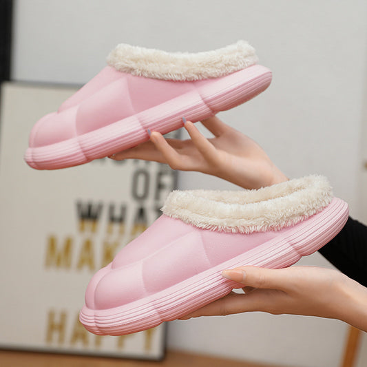 Casual Couples Parent-child Non-slip Cotton Slippers In Autumn And Winter