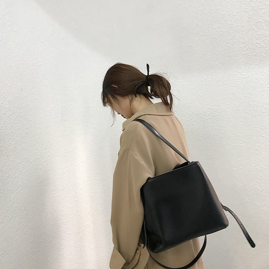 PU Leather Large Capacity Single Shoulder Slant Span Square Bag
