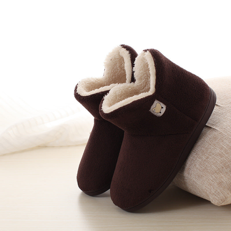 Thicken indoor warmth couple autumn and winter confinement shoes
