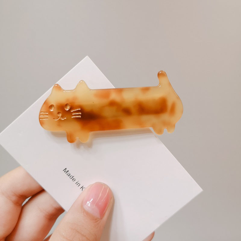 Cute short legged cat temperament girl duck beak hairpin