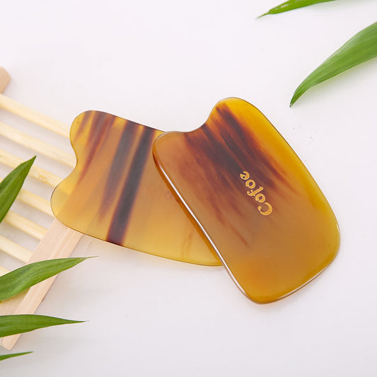 Gua Sha-skraberbræt af naturligt bøffelhorn