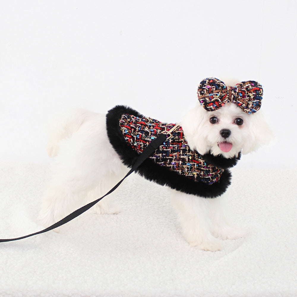 Dog Classic Style Cloak Pet Chest Strap Hand Holding Rope