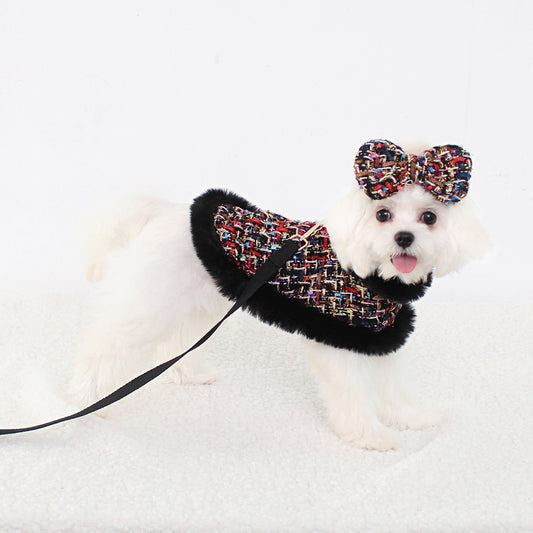 Dog Classic Style Cloak Pet Chest Strap Hand Holding Rope