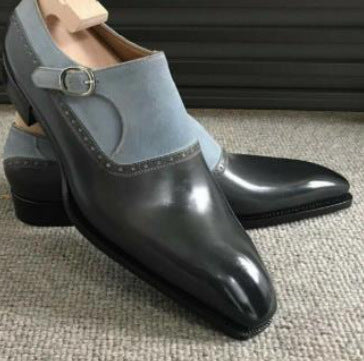 Belt Buckle Color Matching Men's Shoes Single Shoes
