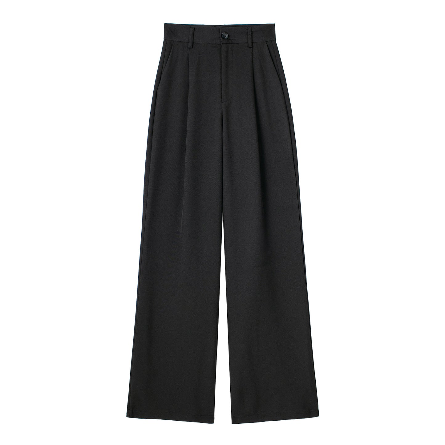 Womens Front-pleated High-waist Pants In Multiple Colors Breathable