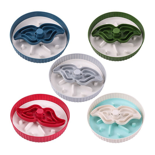 Pet Food Basin Rotating Game Board Anti-choke Silica Gel Pad Feeding