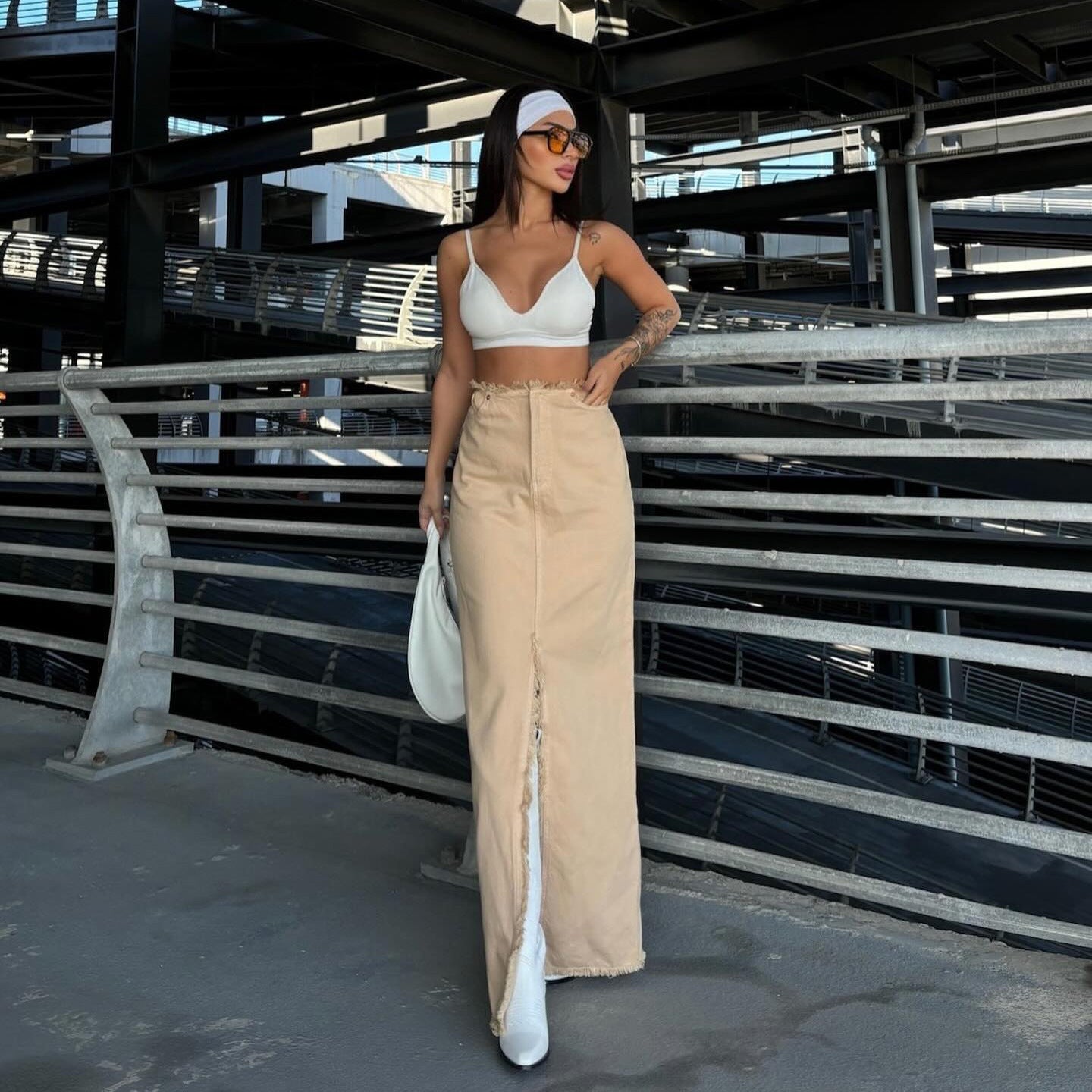 Line Midi Dress Women's Fashion Spring And Summer