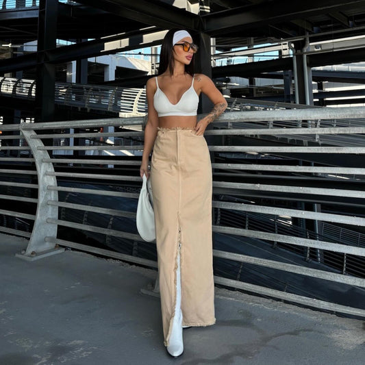 Line Midi Dress Women's Fashion Spring And Summer