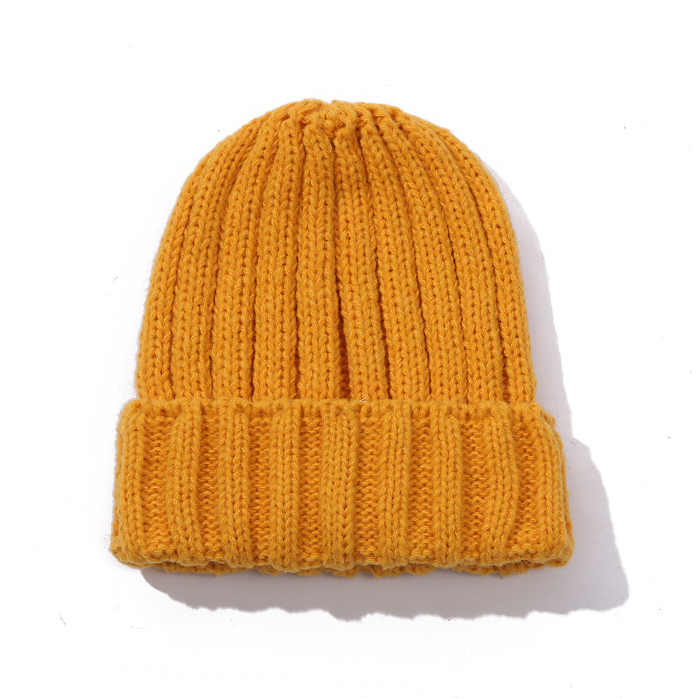 Men's And Women's Fashion Solid Color Wool Knitted Hat