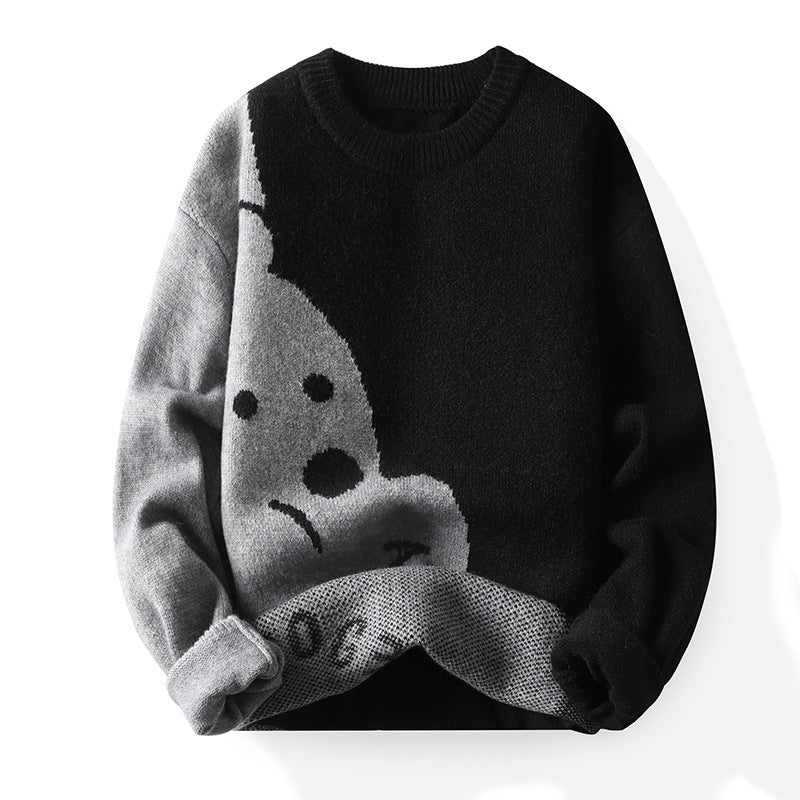 Men's Sweater Trendy Round Neck Loose Knitwear